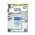 Agujas Organ Blue Tipe N75 para tejidos elásticos y bordadoras