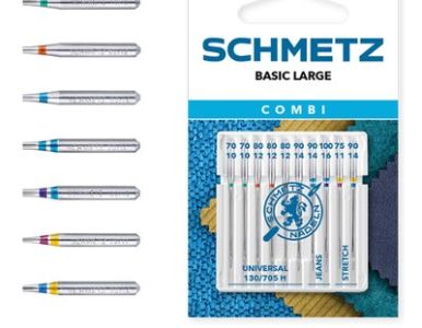 10 Agujas Schmetz combinadas Universal, vaquero y elástico