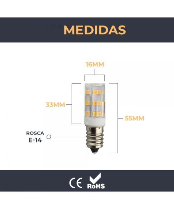 Bombilla led e14 para maquinas de coser