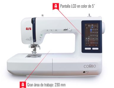 Maquina de coser ALFA: A9901 Bordadora profesional. - Mercería