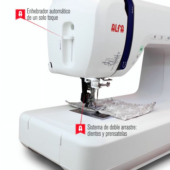 maquina de coser y bordar alfa combo