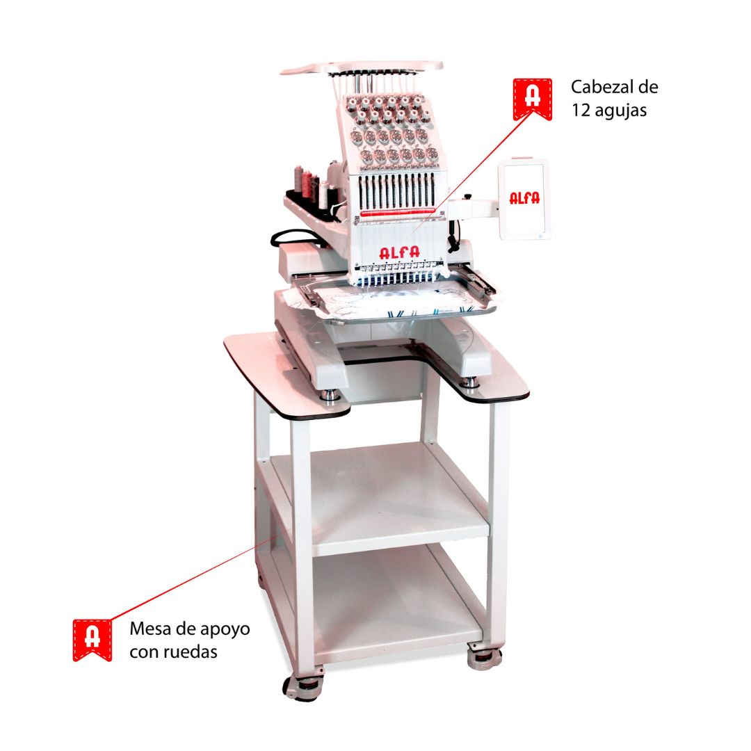 Migración Ya Oferta de trabajo Bordadora Industrial Alfa 1200 de 12 agujas