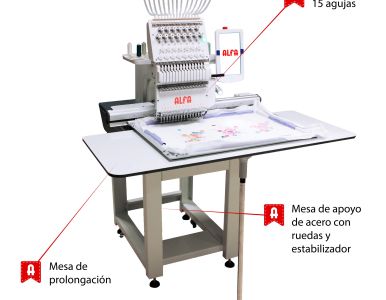 Bordadora Semi Industrial 1 Cabeza 6 Agujas con Bastidor - macoser