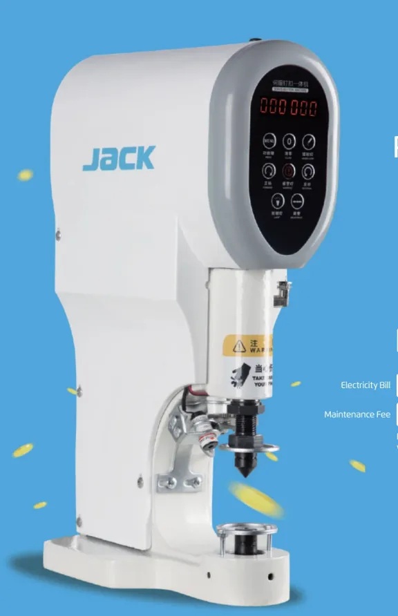 M&aacute;quina Jack JK818-YZ para colocar remaches, ojetes, broches y forrar botones dependiendo los acceso