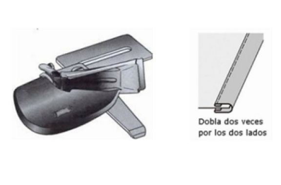 embudo ribeteador A4 dobla dos veces
