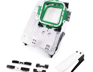 Estaci&oacute;n centrado bordado completo con bastidor de 175x175