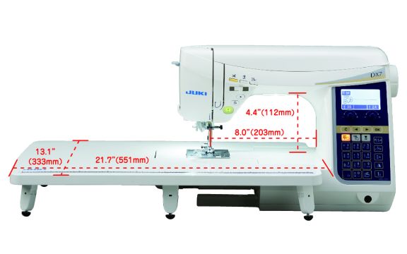 Juki DX7 gran espacio de costura