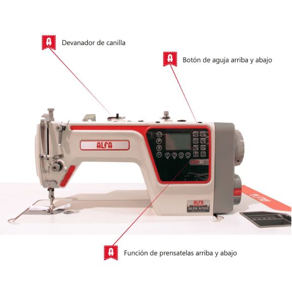 maquina de pespunte recto alfa 1930