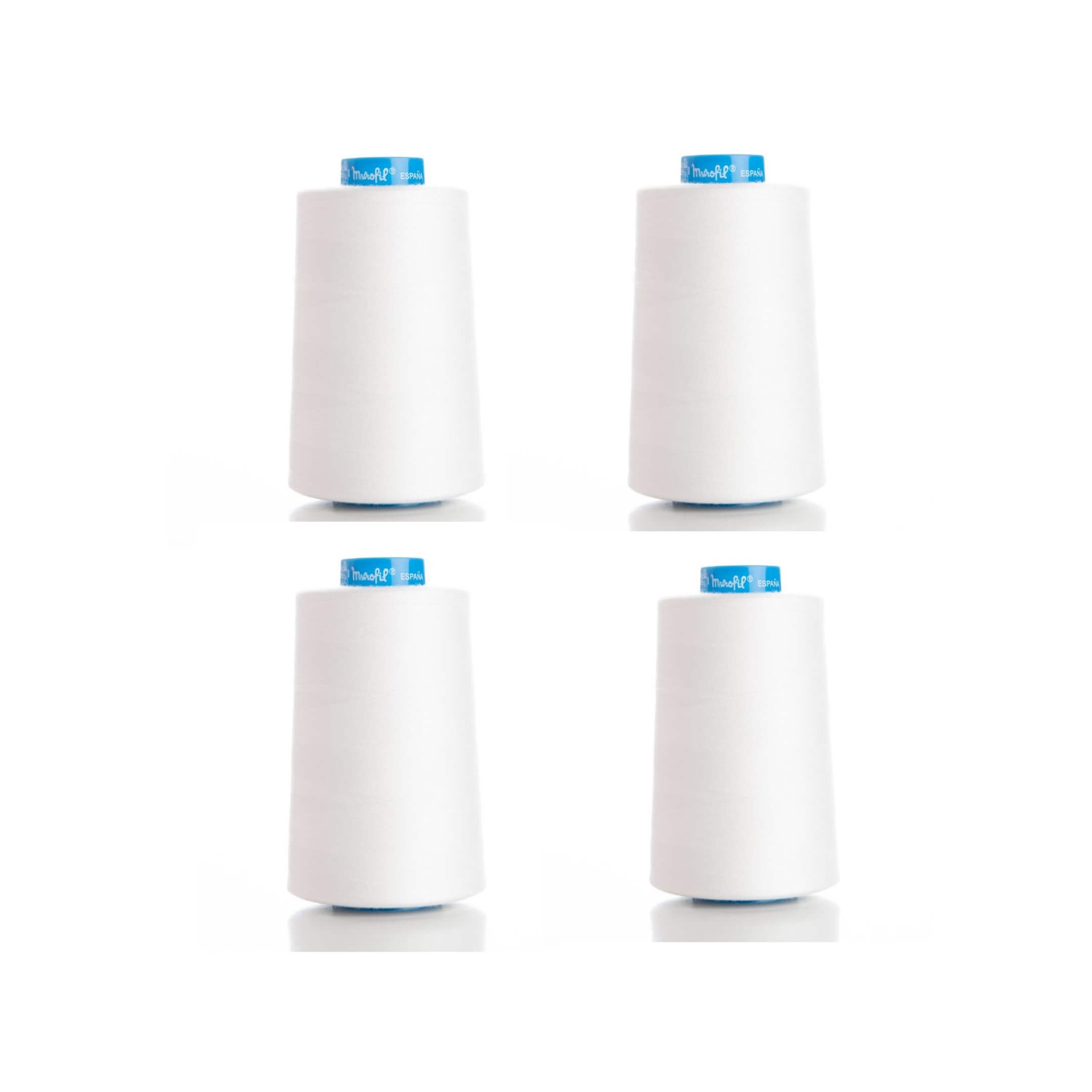 Pack 4 conos Hilo 5000m  Blanco