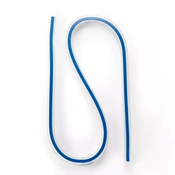 regla flexible para l&iacute;neas curvas