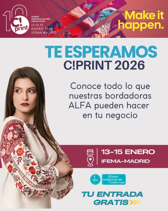 Visítanos en C!Print Madrid 2026 | Entre Máquinas de Coser